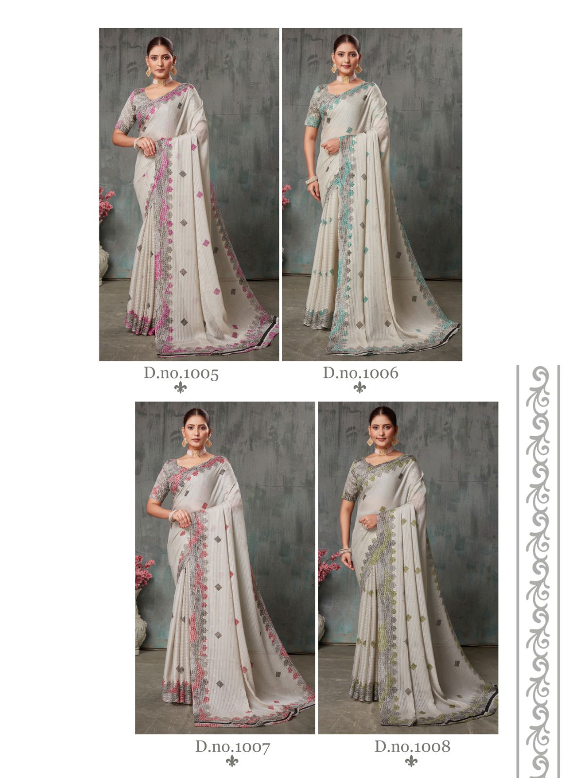 Vardha By Dhaga Chiffon Daily Wear Saree Wholesale Market In India