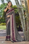 Rekha By Kashvi Moss Brasso Foil Occasion Wear Sarees Exporters In India
