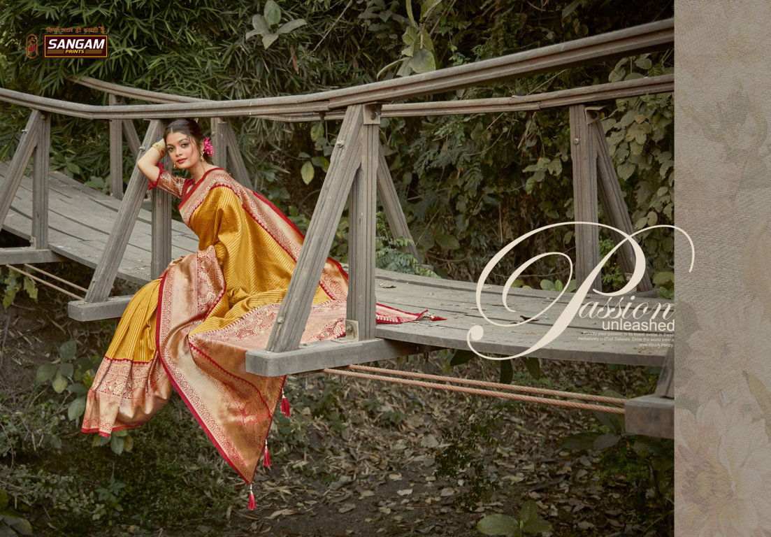 Sangam Kalighata Silk Latest Fancy Designer Festive Wear Silk Sarees Collection
