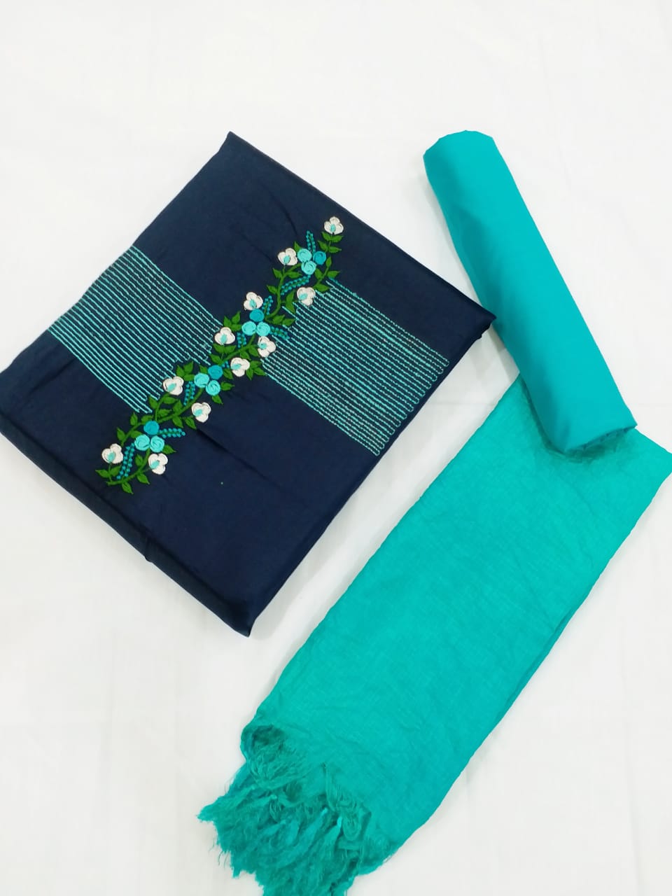 Pc Cotton Latest Designer Casual Wear Cotton With Dupatta Dress Material Collection