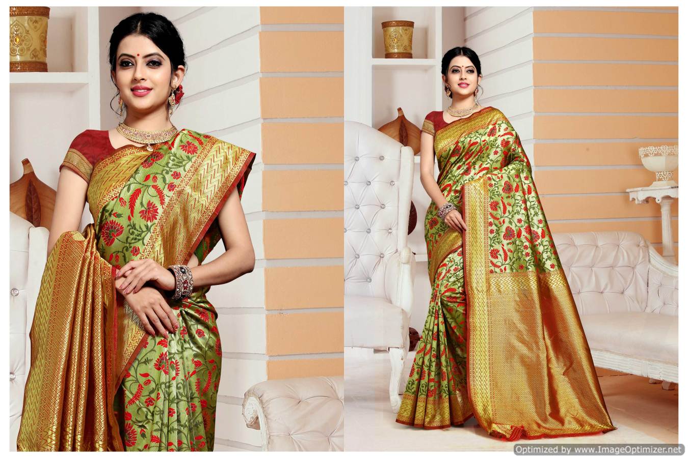 Heavy Designer Rich Look Party Wear Bridal Meenakari Worked Mysore Silk Saree Collection  