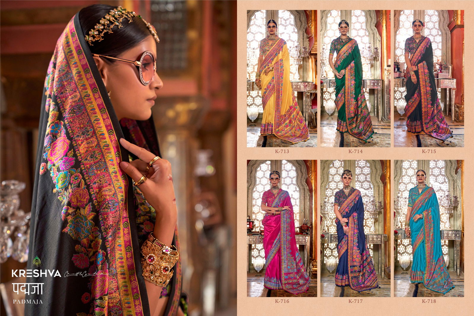 Padmaja By Kreshva Silk Printed Wholesale Sarees Wholesale In India