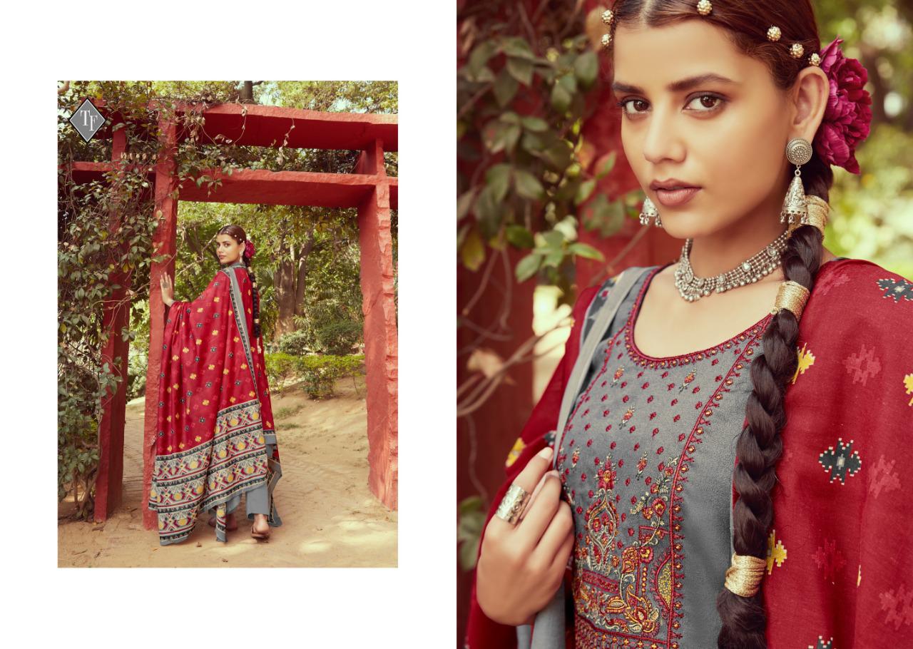 TANSIHK FASHION IKRAT Fancy Designer latest festive Wear Pure Jam Silk With Kashmiri Embroidery Neck Salwar Suit Collection
