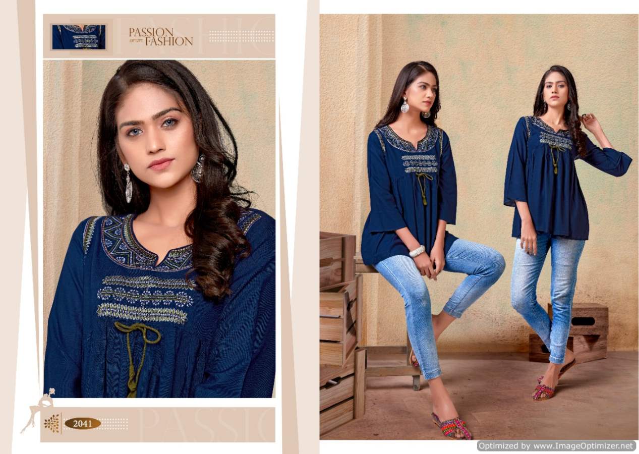 Vardan Nora 1 Latest Designer Party Wear Heavy Rayon Western Ladies Top Collection 