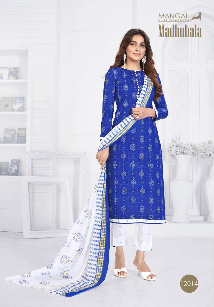 Mangal Shree Madhubala 12 Printed Designer Cotton Daily wear Dress Material Collection
