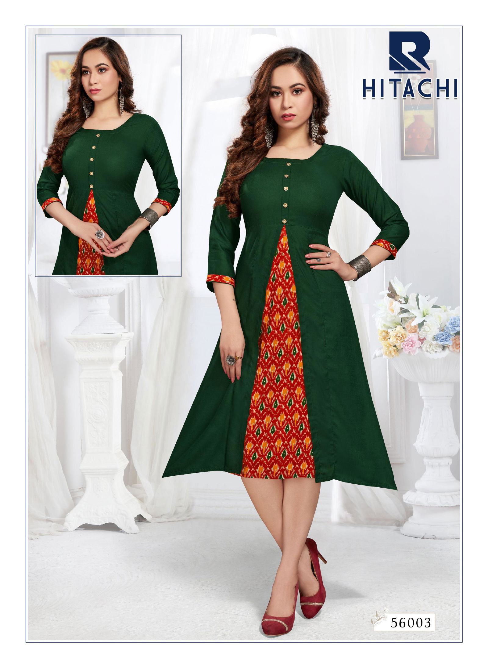 Raashi Hitachi Regular Wear Rayon Printed Anarkali Kurti Collection