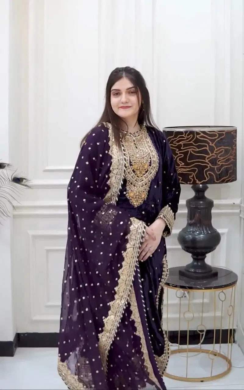 Sr 1652 Pure Heavy Viscose Velvet Kurti With Bottom Dupatta Orders In India