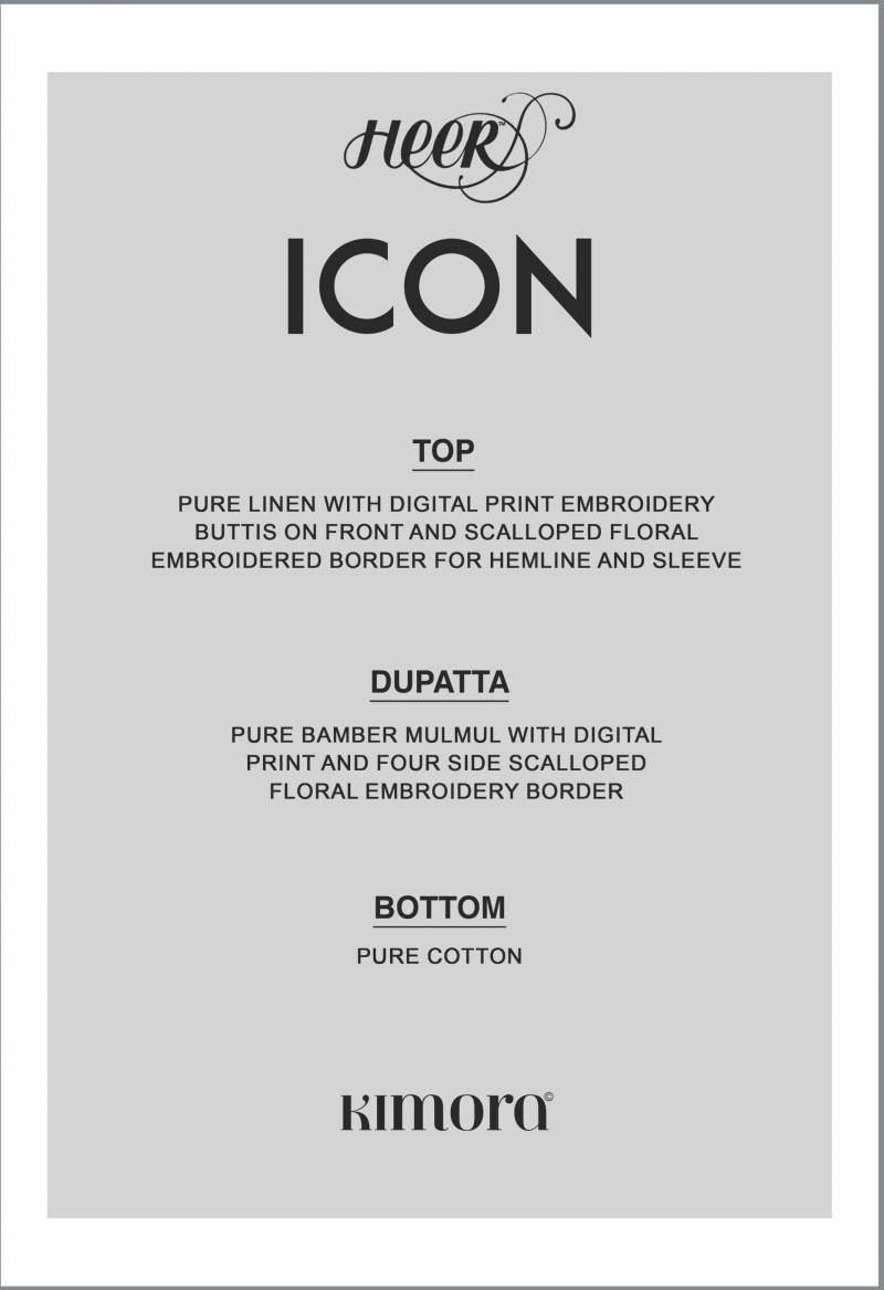 Icon By Kimora Heer Linen Digital Printed Salwar Suits Exporters In India