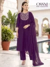 Noor Vol 2 By Ossm Mal Chanderi Embroidery Kurti With Bottom Dupatta 
