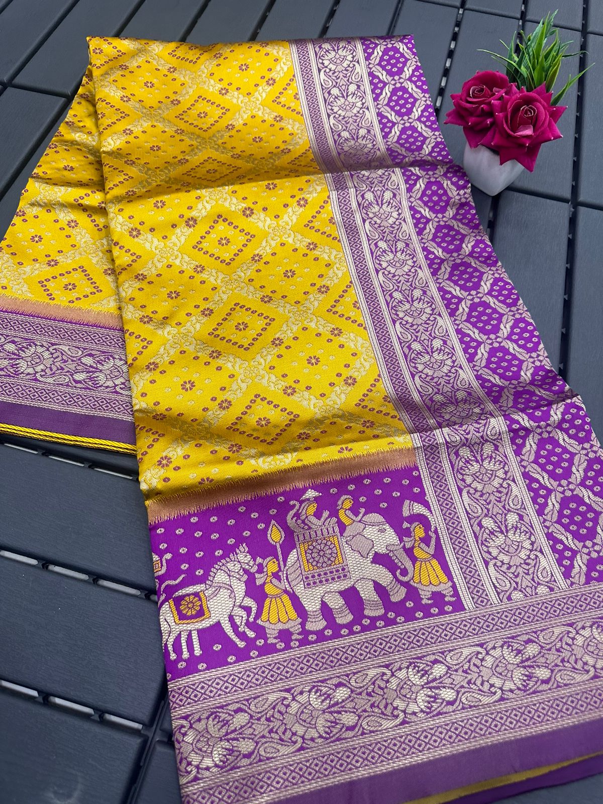 Bandhani Gajanand By Aab Silk Saree Catalog