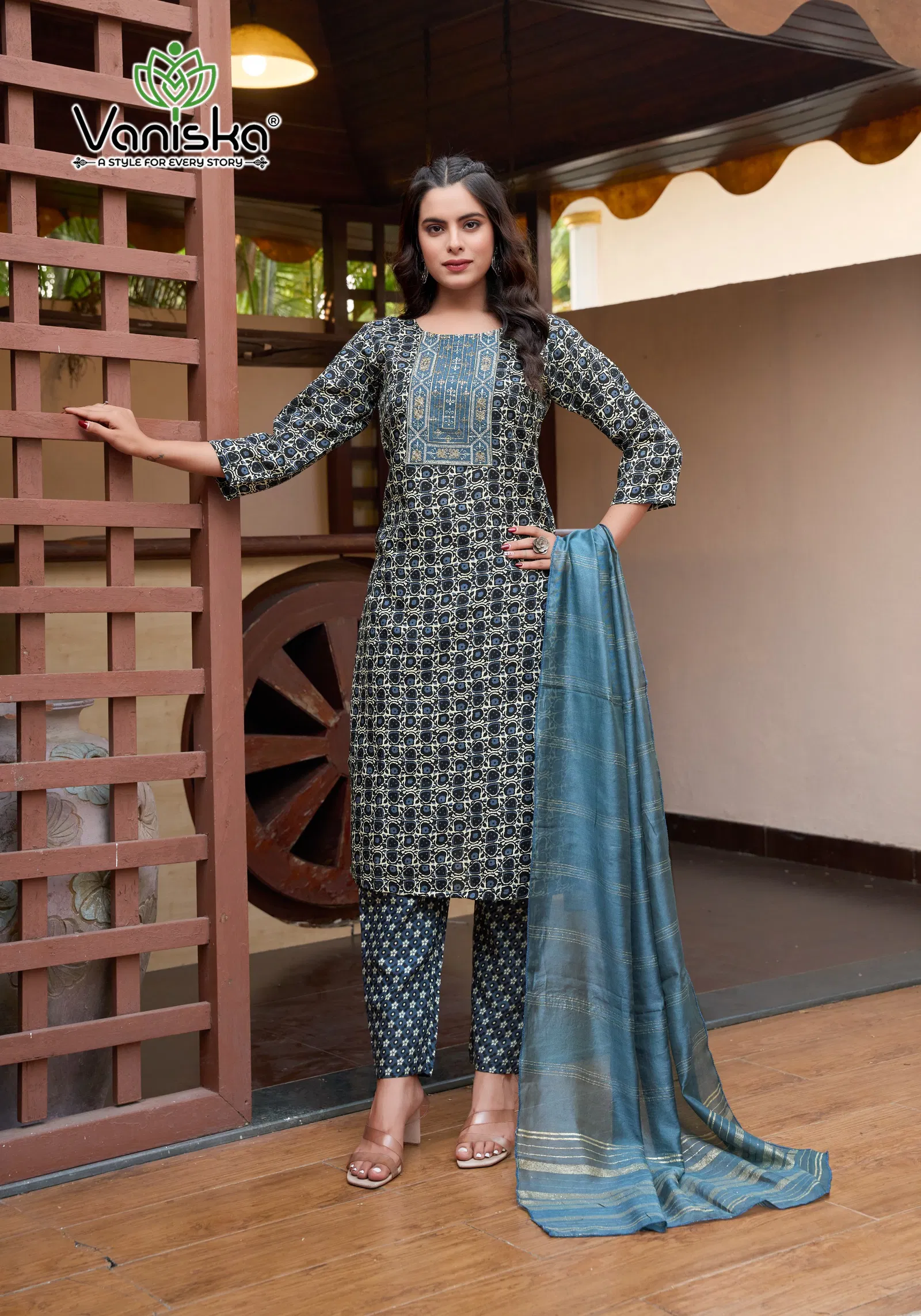 Sunrise Vol 2 By Vaniska Straight Printed Kurti With Bottom Dupatta Orders In India
