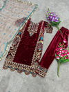 Code 325 Velvet Embroidery Pakistani Suits Catalog
