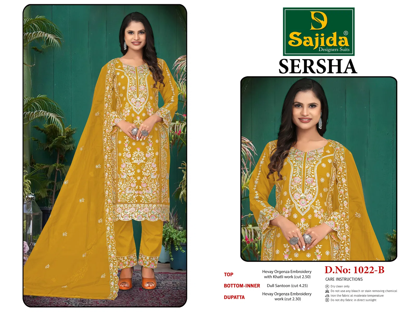 Sersha by Sajida Organza Wholesale Pakistani Salwar Kameez In India