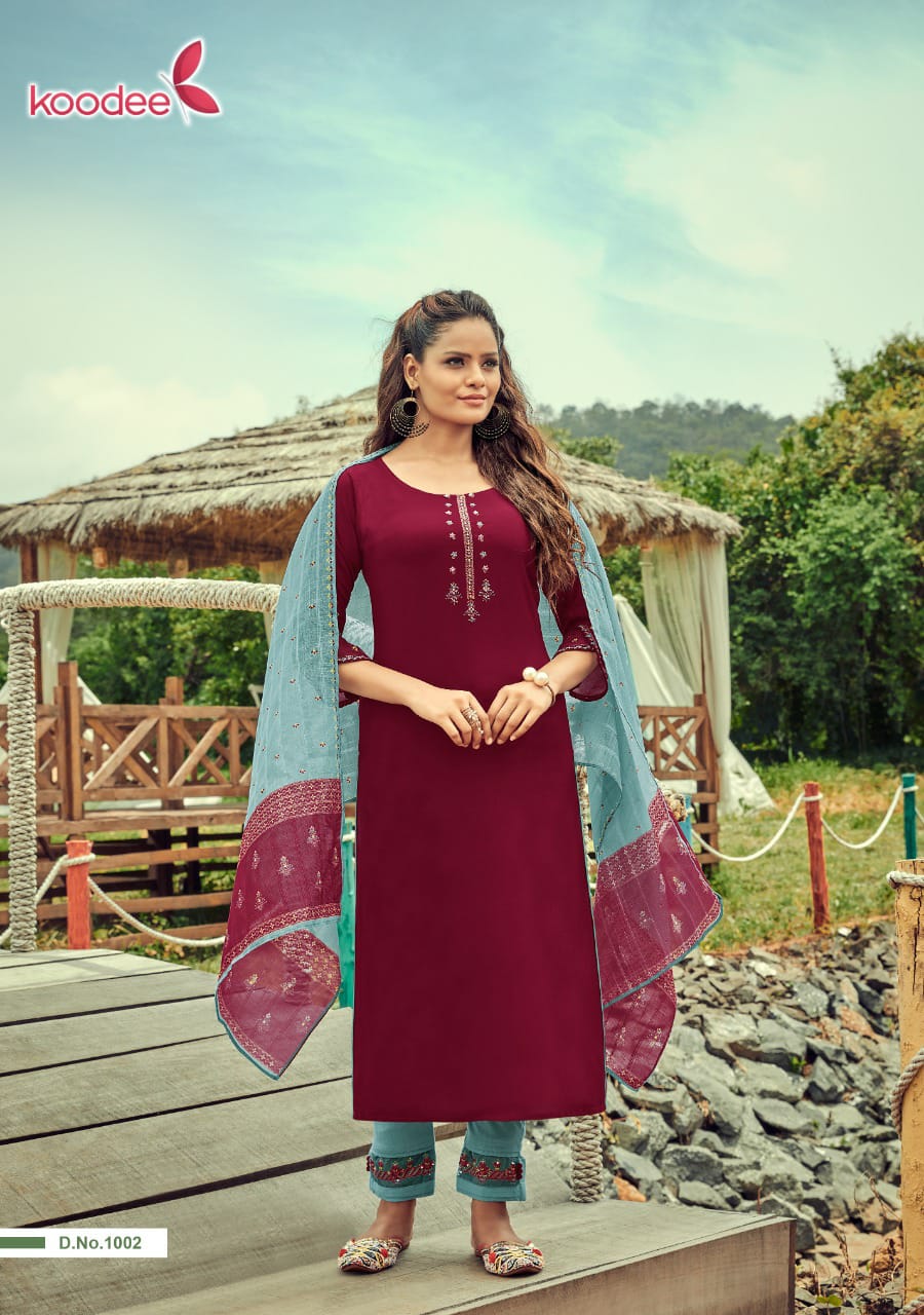 Koodee Mayra 1 Festive Wear Designer Fancy Rayon Ready Made Collection
