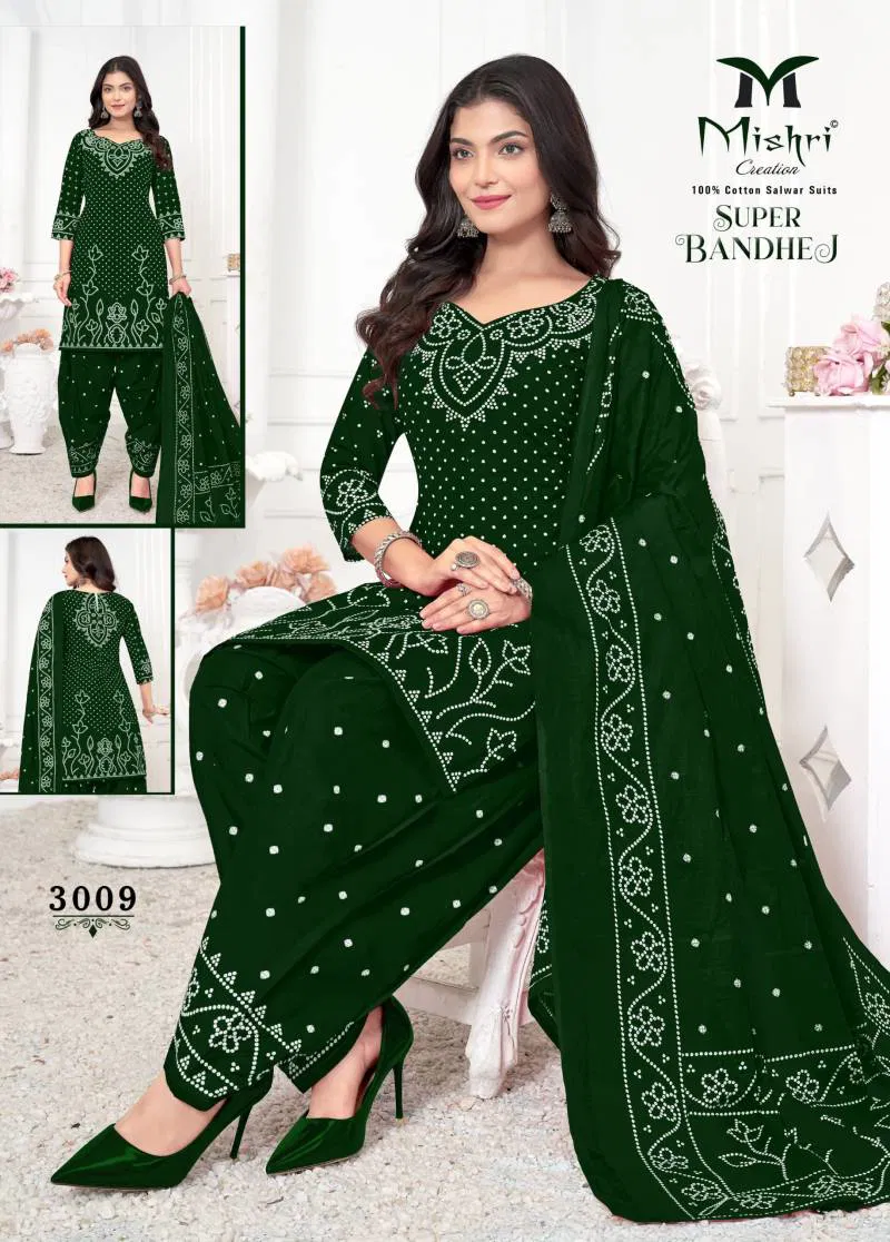 Super Bandhej Vol 03 By Mishri Cotton Printed Dress Material Wholesale Market In Surat