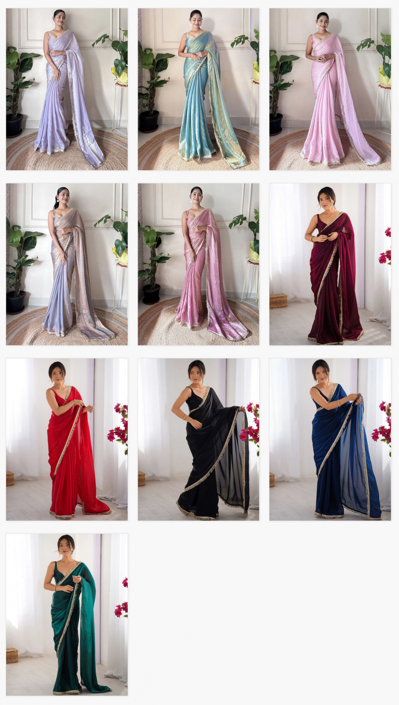 Zili 29 Party Wear Satin Silk Stylish Saree Wholesalers In Delhi