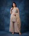K 1059 By Naisha Roman Silk Kurti With Bottom Dupatta
