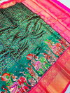 Kalamkari Zigzag 2 By Policona Fab Pattu Digital Printed Saree Orders In India