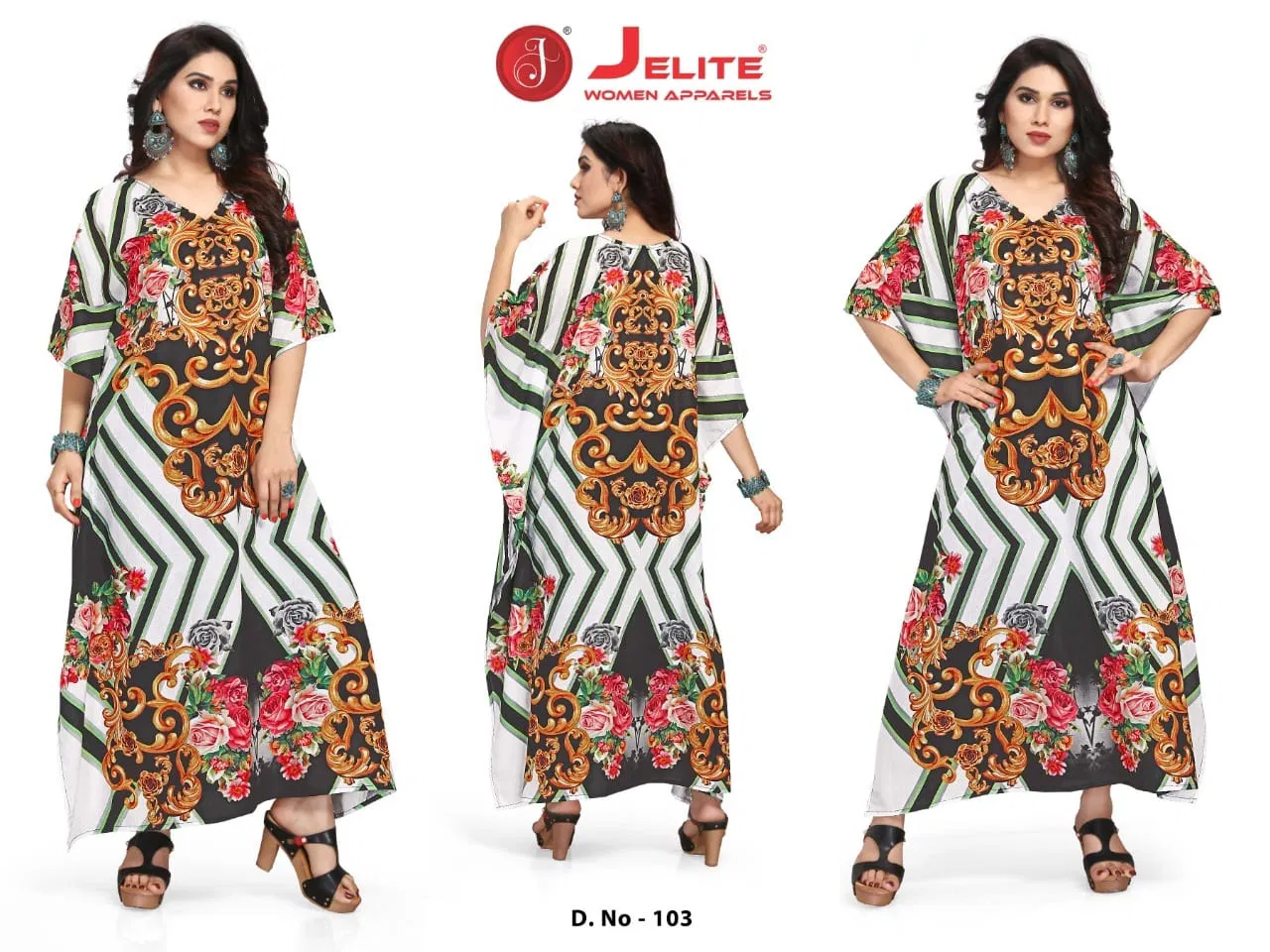 Jelite Stylish Latest Fancy Casual Wear Cotton Printed Kaftan Style Kurti Collection