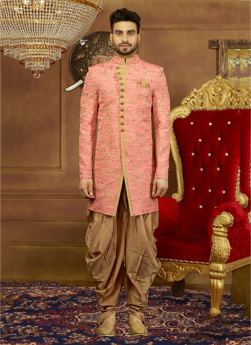 Latest Embroidered Work Sherwani Collection With Indo Western Look and For Wedding Functions And Festivals 