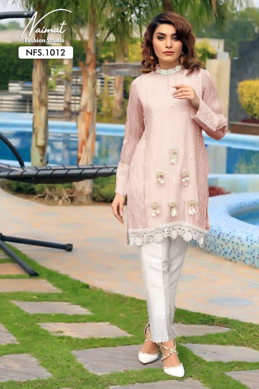 Naimat Fashion Studio 1012 Georgette Fancy Party Wear Top With Bottom Collection
