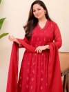 Dhruvi 534 Viscose Printed Kurti With Bottom Dupatta