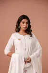 Naisha K 66 Cotton Slub Embroidery Kurti With Bottom Dupatta Wholesalers In Surat
