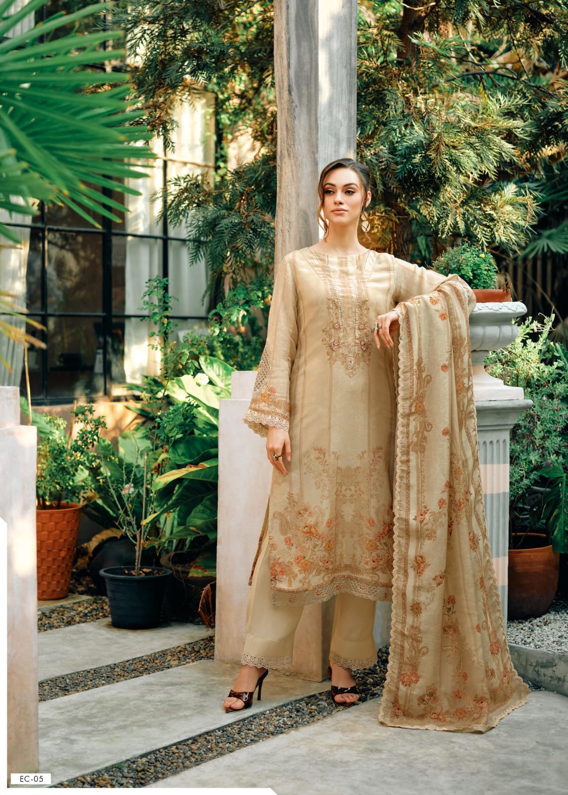 Eclipse By Varsha Cotton Printed Embroidery Salwar Suits Suppliers In India