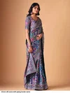 Tew Piping Border Chinon Silk Fancy Saree