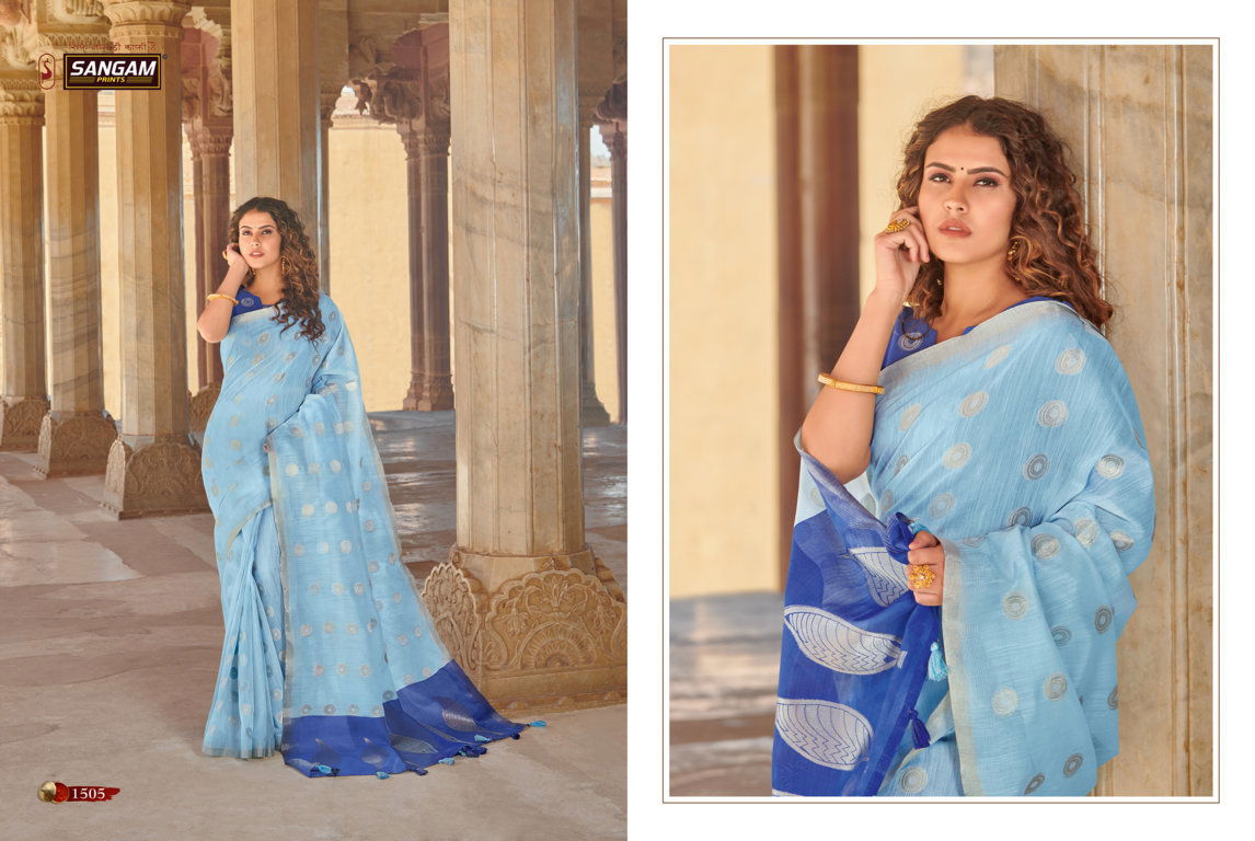 Sangam Linen Weaves New Collection Of Casual Wear Festive Wear Saree 