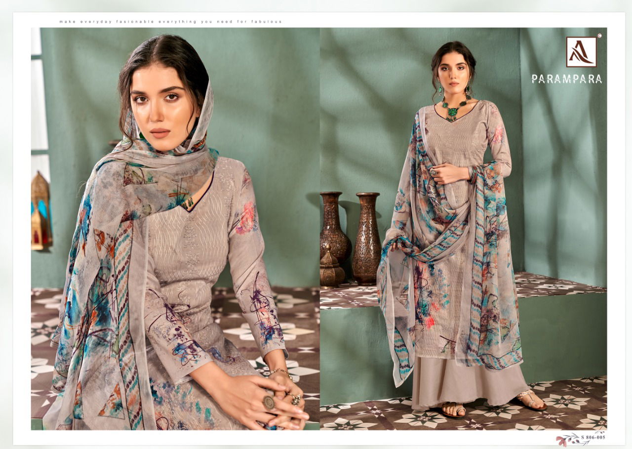 Alok Parampara Pure Jam Designer Printed Casual Wear Salwar Kameez Collection
