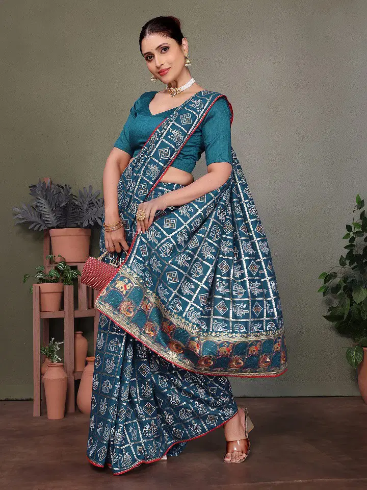 Kaavya 1 Bandhej Printed Silk Festive Wear Saree Online Wholesale