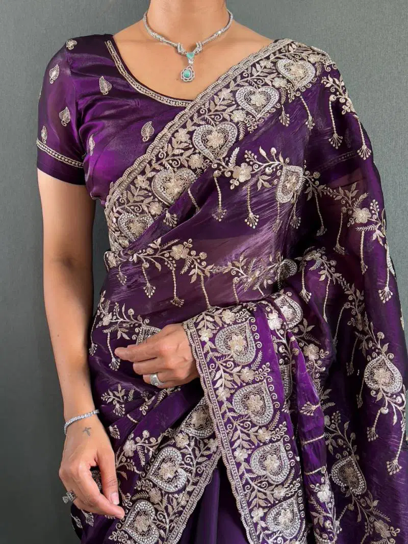 7 Anushka Embroidered Jimmy Choo Saree Wholesale Clothing Distributors In India