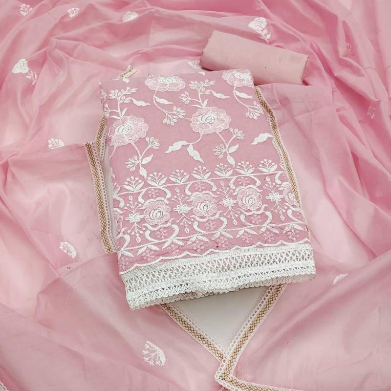 Color Set 9087 Chanderi Cotton Stylish Dress Material Wholesale In India