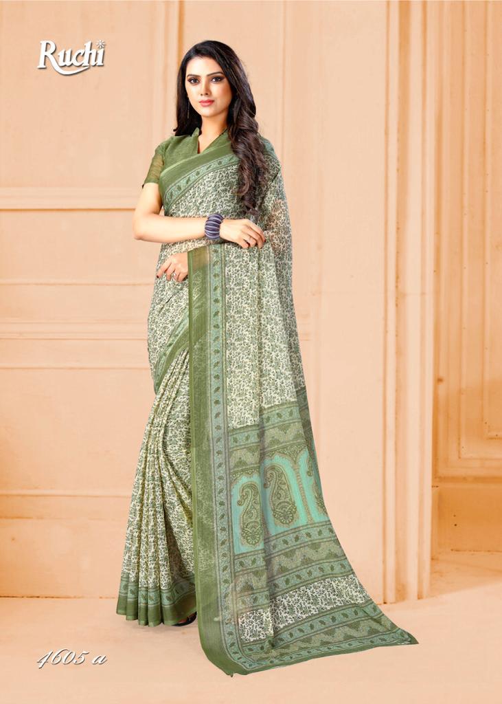 RUCHI SUPER KESAR CHIFFON 46TH EDITION Latest Regular Wear Printed Saree Collection