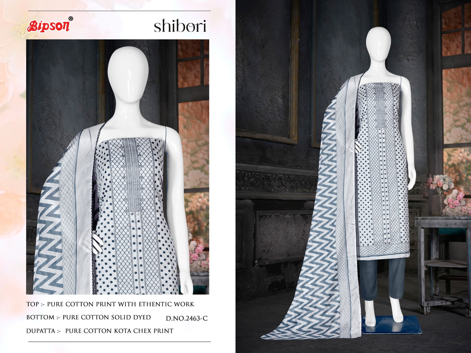 Shibori 2463 By Bipson Printed Cotton Dress Material Wholesale Price In Surat
