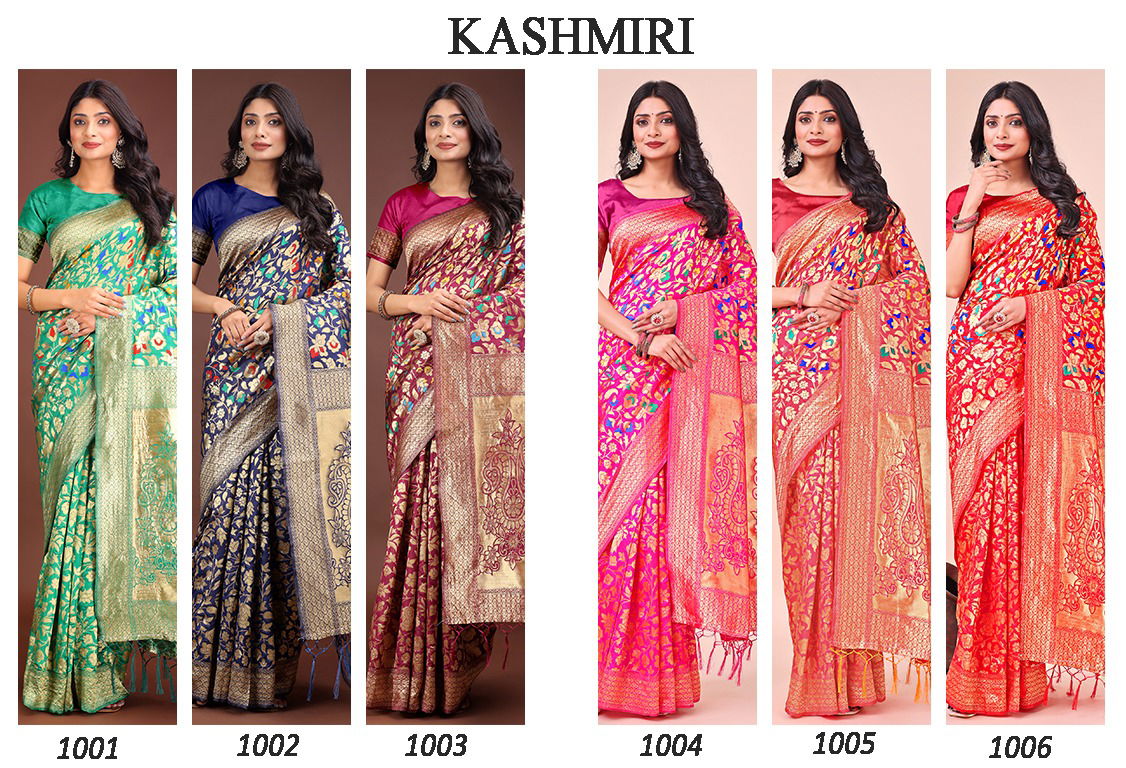 Kashmiri By Astita Linen Silk Wedding Wear Saree Suppliers In India