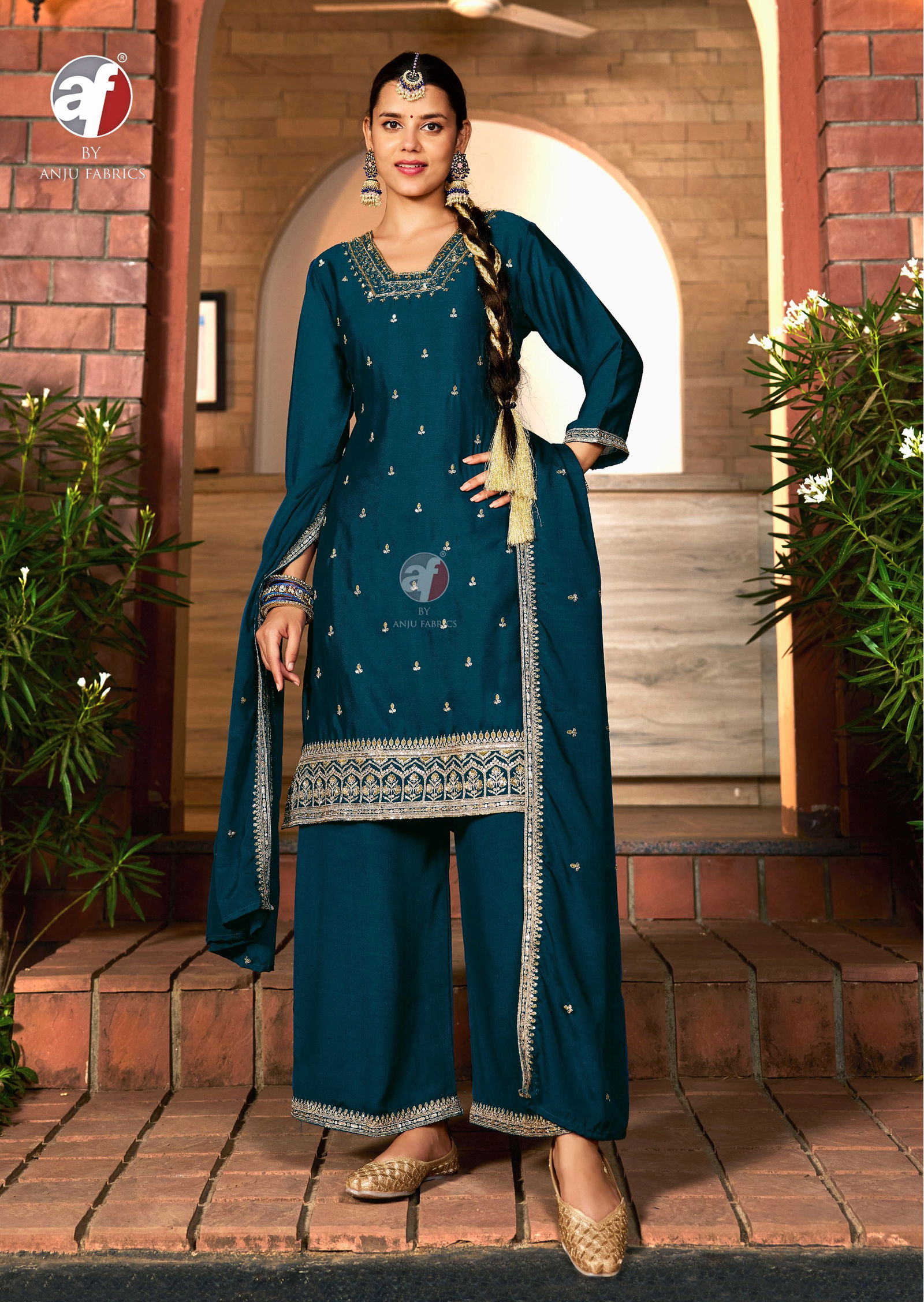 Sahiba Vol 7 By Af Chinon Kurti With Bottom Dupatta Exporters In India