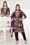 Virali Girls Wear Pent Set 9092 Vatican Printed Kurti With Bottom Dupatta Wholesalers In Delhi

