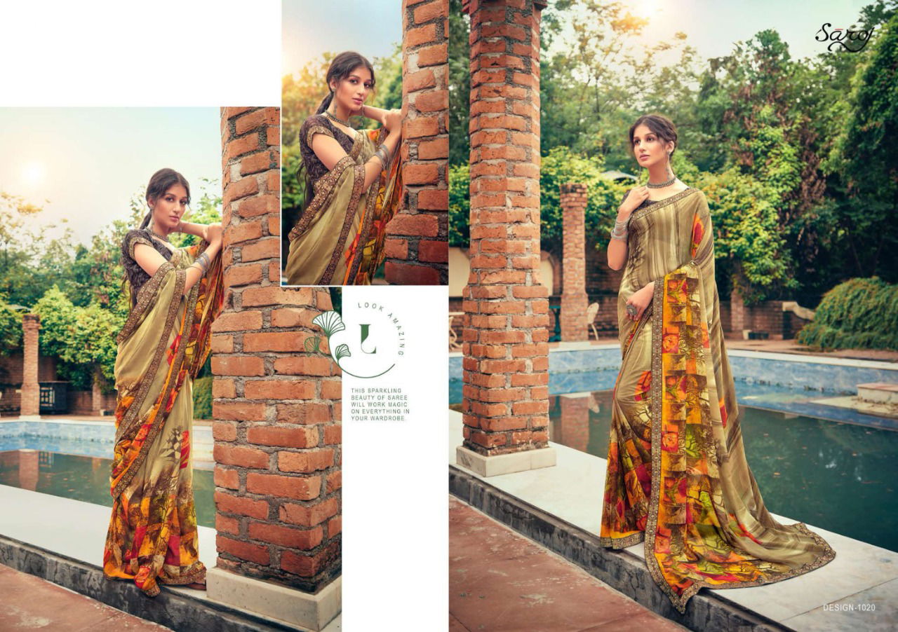 Saroj Victoria 2 Georgette Casual Wear Printed Designer Saree Collection
