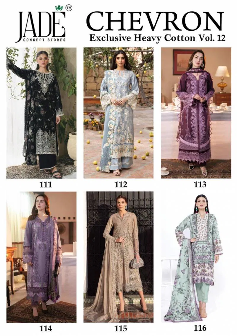 Chevron Vol 12 By Jade Pure Cotton Dress Material Suppliers In India
