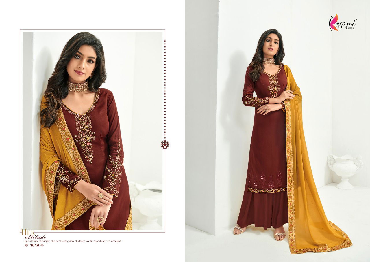 KESARI RAJOO VOL-1 Latest fancy Festive Wear Heavy Jam Silk With Embroidery Work Heavy Designer Salwar Suit Collection