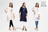 Gaabaa 2205 Slub Rayon Pearl Rubber Printed Kurtis Exporters In India