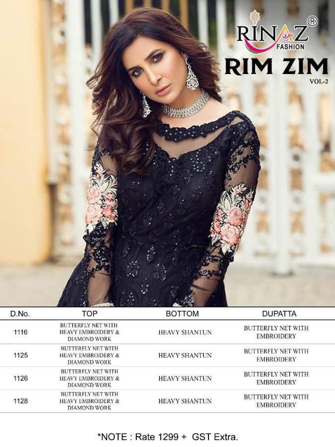 Rinaz Rim Zim Vol 2 Latest Designer Heavy Embroidered Wedding Wear Pakistani Salwar Suits Collection 