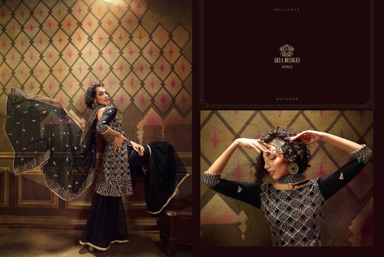 Arya Noorani Saga 2 Wedding Designer Heavy Work Georgette Top With Dull Santoon Inner Net Bottom With Four Sided Bordered Dupatta Collection
