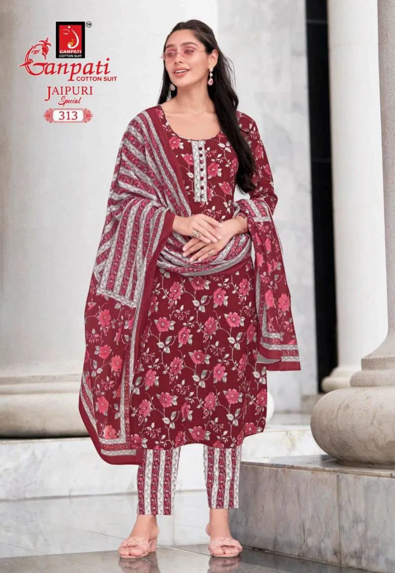 Jaipuri Special Vol 15 By Ganpati Cotton Printed Dress Material Suppliers In India