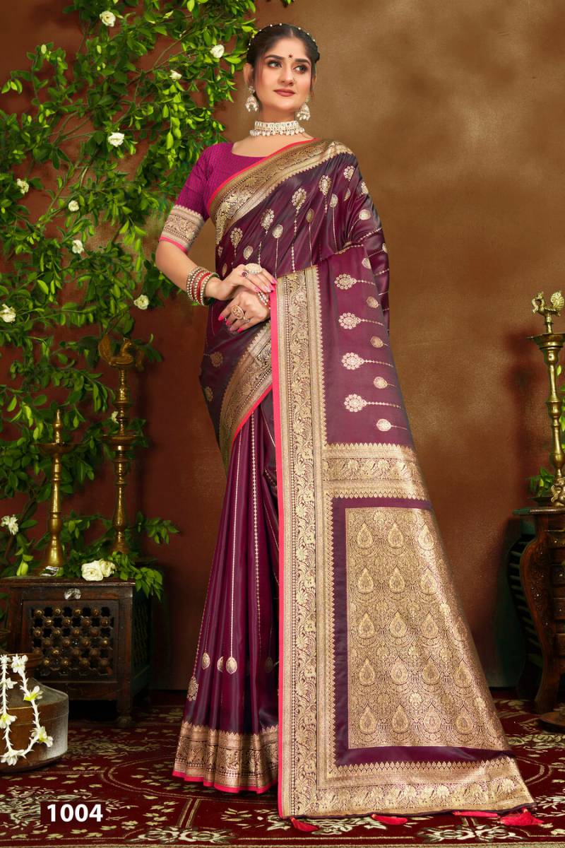 Saroj  Aashna  Satin Vol 1 Wedding Wear Satin Silk Saree Wholesale Suppliers In Mumbai