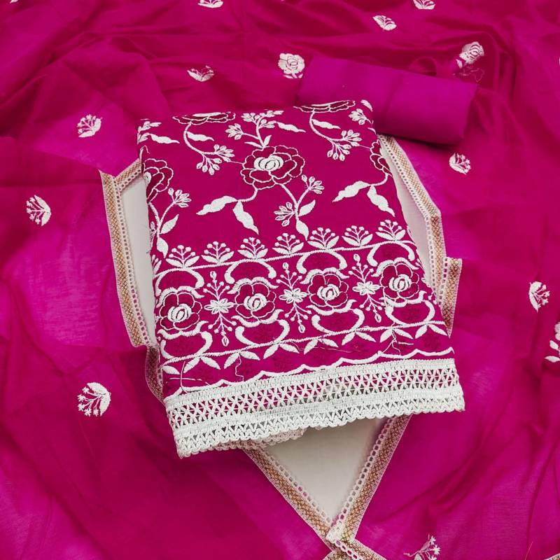 Color Set 9087 Chanderi Cotton Stylish Dress Material Wholesale In India