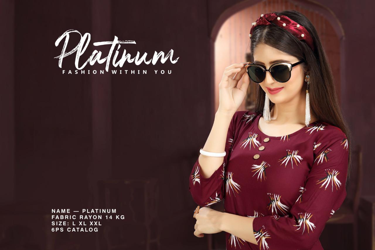 Platinum Latest Designer Kurtis Collection With Plazzo 