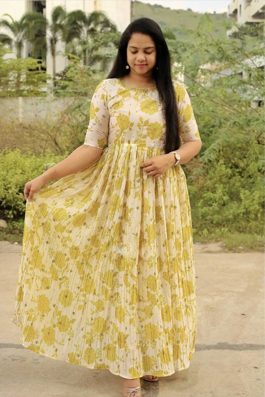 Ka 1004 Georgette Printed Gown Catalog